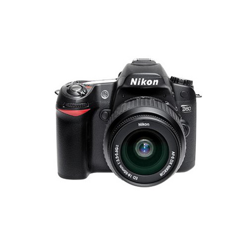Nikon D80 10.2MP Digital SLR Camera Kit with 18-55mm ED II AF-S DX Zoom-Nikkor Lens 
