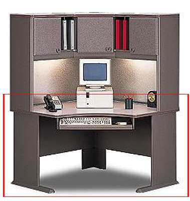 Advantage Medium TaupeDove Gray Corner Desk