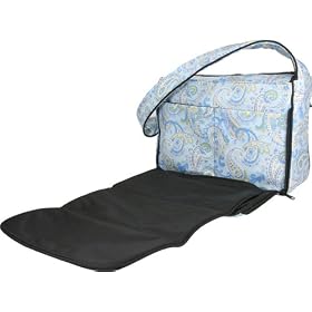 Bumble Bags Kimberly Messenger Backpack Blue Paisley