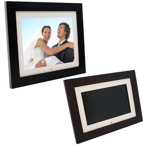 10 inch Digital Photo Frame with Changeable Face Plates - Black/ Espresso