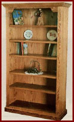 Open Bookcase-Oak (Medium Stain) 