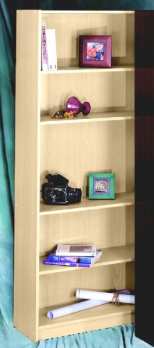5 Shelf bookcase in Natural Maple - Wall Street Collection AZURA 554
