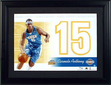 Carmelo Anthony Denver Nuggets Unsigned Jersey Numbers Piece