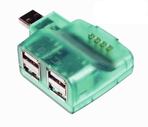Digitalkameras: Digitus Mini USB Notebook-Hub, t�rkis transparent