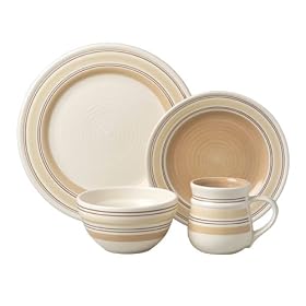 Pfaltzgraff Latte 16-Piece Dinnerware Set, Service for 4 by Dinnerware
