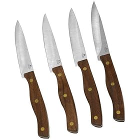 Chicago Cutlery Walnut Signature 4-Piece Steak Knife Set by Cutlery