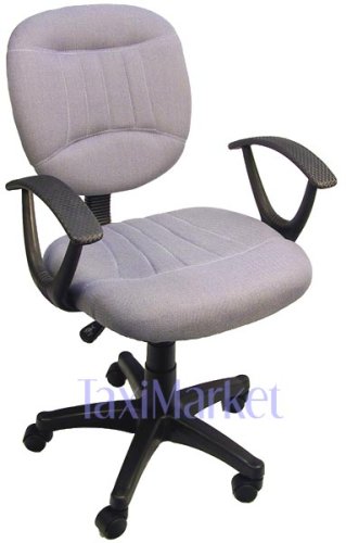 Gray Fabric Office Chair w/Arms, Gas Lift and Great Student or Computer Chair