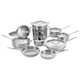 Cuisinart Chef's Classic Stainless 17-Piece Cookware Set by Cuisinart