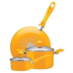 SilverStone2 East Main 5-Piece Cookware Set, Banana by Silver Stone