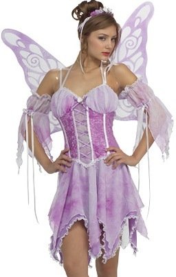 Sexy Butterfly Fairy Outfit Sexy Adult Halloween Skimpy Naughty Purple / Lilac Cute Fairy Costume