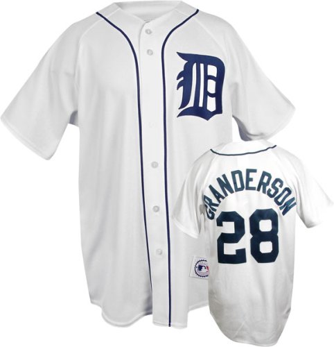 Curtis Granderson Detroit Tigers Home White MLB Replica Jersey