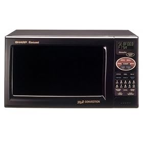 Sharp R-820Bk 900-Watt 0.9 Cubic Foot Convection Microwave, Black by Sharp