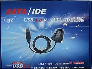 Audio und Video: USB 2.0 auf IDE + SATA Adapter Kabel f�r den Anschluss von S-ATA und IDE Endger�te an den USB Port mit Hochleistungsnetzteil 2,5 Ampere
