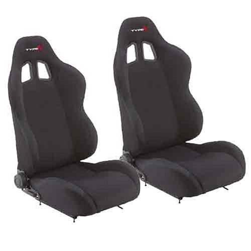 Matrix Type-x Lotus Reclinable Racing Seats All Black 