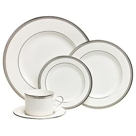 Lenox Murray Hill Platinum-Banded Bone China 5-Piece Place Setting, Service for 1 by Lenox