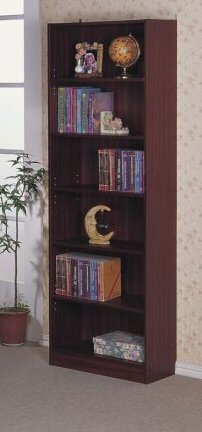 Cherry Finish 6 SHELF BOOKCASE 