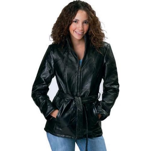 Leather Jacket - Giovanni Navarre Italian Stone Design Leather Ladies' Jacket