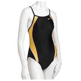 Speedo Women's Lycra Team Splice Style Axcel Back Racing One Piece Swimsuit - Front Speedo Women's Lycra Team Splice Style Axcel Back Racing One Piece Swimsuit - Front