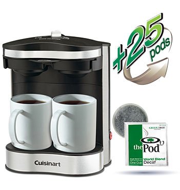 Cuisinart ® Commercial 2-cup Coffeemaker - Stainless Steel (includes 25 Decaf Pods)