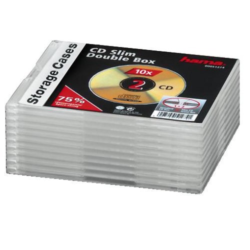 Heimkinosysteme: Hama CD-Leerh�lle Slimline, Transparent, 10er-Pack