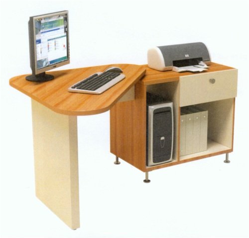 W Biscotti And Ivory Work Station With Cabinet 