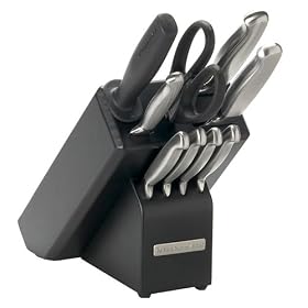 KitchenAid 10-pc. Stainless Steel Cutlery Set with Black Block by 