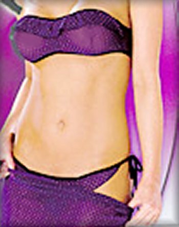 Sexy Unique y2Clothes Sexy Polka-Dot Tube Top, Panty and Mini - Purple - One Size Fits Most Plain Package