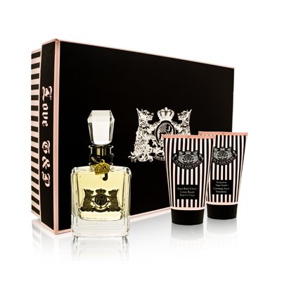 Juicy Couture by Juicy Couture for Women 3 Piece Set Includes: 3.4 oz Eau de Parfum Spray + 4.2 oz Sumptuous Sugar Scrub + 4.2 oz Royal Body Crème