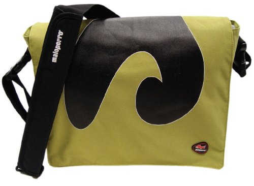Lautsprecher: Laptoptasche Notebooktasche maloperro "OFICINA" ACID GREEN bis 15,4"
