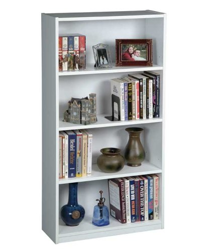 4-Shelf Bookcase In White Finish By Ameriwood Furniture 