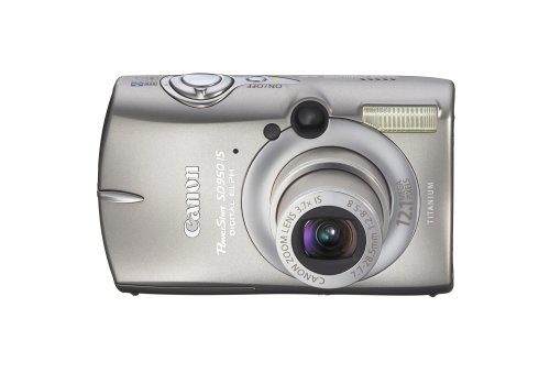 Canon PowerShot SD950IS 12.1MP Digital Camera with 3.7x Optical Image Stabilized Zoom (Titanium) 