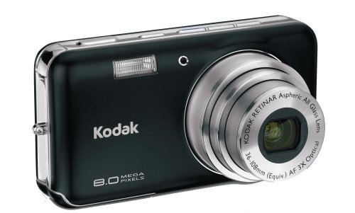 Kodak EasyShare V803 8MP Digital Camera with 3x Optical Zoom (Midnight Black)