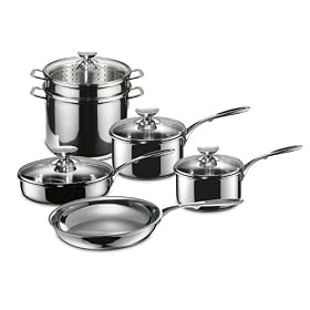 Berndes Tricion 11-Piece Stainless-Steel Cookware Set by Cookware Sets