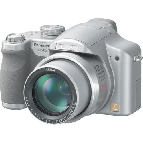 Panasonic Lumix DMC-FZ8S 7.2MP Digital Camera with 12x Optical Image Stabilized Zoom (Silver) 