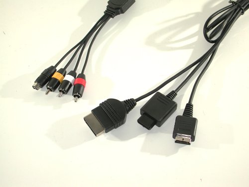 Projektoren: Playstation 2 - Scart/AV-S Kabel Gold (Logic3)