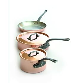 Mauviel Cuprinox Extra-Thick 5- Piece Copper Cookware Set by Cookware Sets