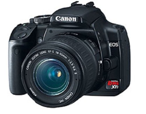 Canon Digital Rebel XTi 10.1MP Digital SLR Camera with EF-S 18-55mm f/3.5-5.6 Lens (Black)