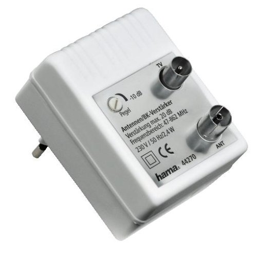 Heimkinosysteme: Hama Antennen-/BK-Verst�rker, 20dB, regulierbar