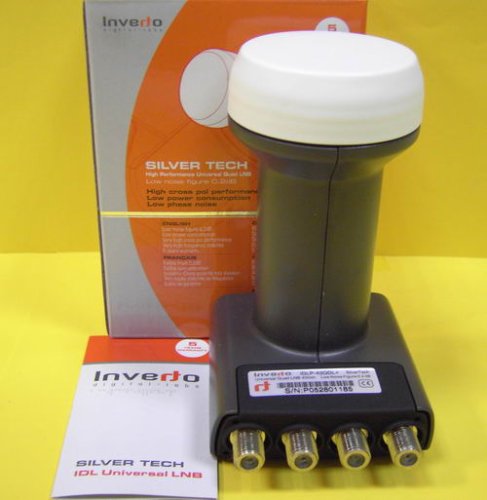 Navigationssysteme: Inverto Silver Tech Quattro LNB 0.2 dB ; 5 Jahre Garantie