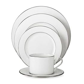 Lenox Floral Veil Bone China Platinum Banded 5-Piece Place Setting, Service for 1 by Lenox China