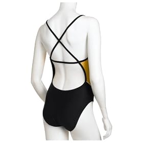Speedo Women's Lycra Team Splice Style Axcel Back Racing One Piece Swimsuit - Back Speedo Women's Lycra Team Splice Style Axcel Back Racing One Piece Swimsuit - Back