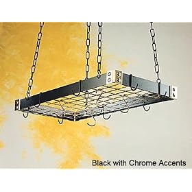 Metal Rectangle Grid, Chrome Accents - (Black Chrome) by Professional Cookware