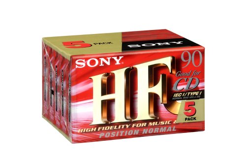 Festplatten: Sony C-90 HF Audiokassetten (90min) 5er Pack