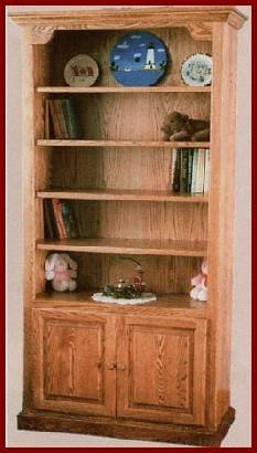 2-Door Bookcase-Cherry (Natural Finish)