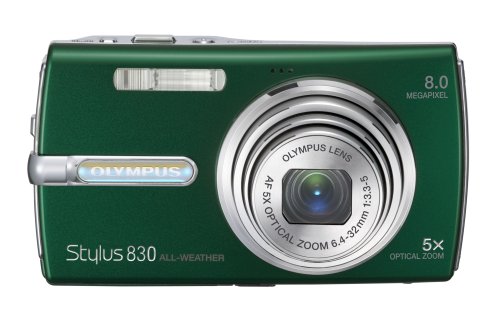 Olympus Stylus 830 8MP Digital Camera with Dual Image Stabilized 5x Optical Zoom (Green)