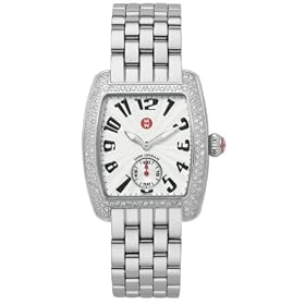 Michele Women's Mini Urban Diamond Steel Bracelet Watch #MWW02A000124