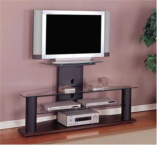 Sandy Black Plasma Stand with 8mm Tempered Glass 