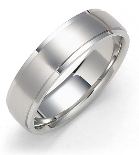 Platinum 6mm Carved Comfort Fit Band