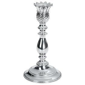 Ginkgo Pineapple Pewter 8-Inch Candle Stick by Ginkgo