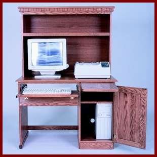 Student Desk With Hutch-Oak (Medium Stain)